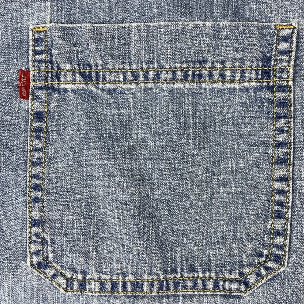 Levi's Shirt Mens L Blue Denim Button Up Long Sleeve Workwear Casual Cotton